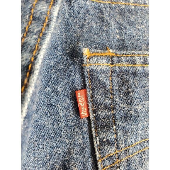 Levis 501 Jeans Men 32x33 (29x29.5) Med Blue Hi Rise True Vtg 520 USA 03/84 - Picture 10 of 16